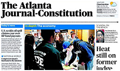 The Atlanta Journal-Constitution newspaper front page