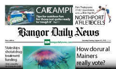 Bangor Daily News newspaper front page