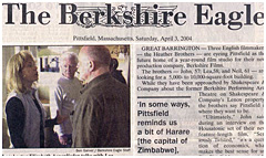 The Berkshire Eagle newspaper front page