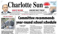 Charlotte Sun newspaper front page