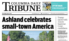 Columbia Daily Tribune newspaper front page