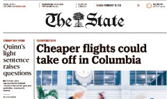 Columbia State newspaper front page