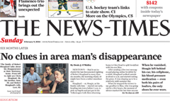 Danbury News-Times newspaper front page