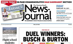Daytona Beach News Journal newspaper front page