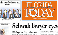 Florida Today newspaper front page