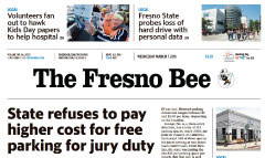 The Fresno Bee newspaper front page