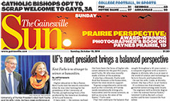 Gainesville Sun newspaper front page