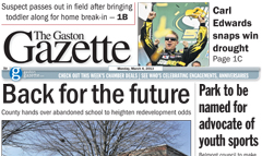 The Gaston Gazette newspaper front page