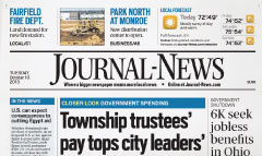 Hamilton-Middletown Journal News newspaper front page