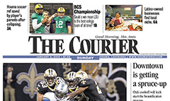 Houma Courier newspaper front page