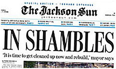 Jackson Sun newspaper front page