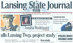 Lansing State Journal newspaper front page