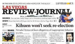 Las Vegas Review-Journal newspaper front page
