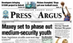 Livingston County Daily Press & Argus newspaper front page