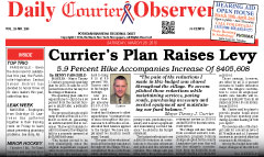 Daily Courier Observer newspaper front page