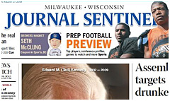 Milwaukee Journal Sentinel newspaper front page