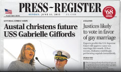 Press-Register newspaper front page