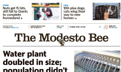 Modesto Bee newspaper front page