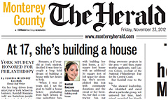 Monterey County Herald newspaper front page