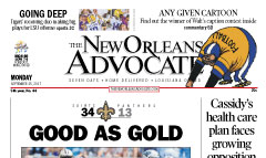 The New Orleans Advocate newspaper front page