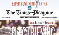 The Times-Picayune newspaper front page