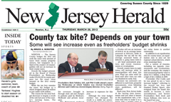 The New Jersey Herald newspaper front page