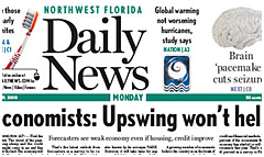 Northwest Florida Daily News newspaper front page