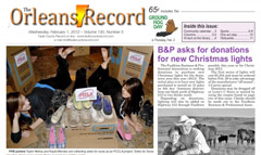 Orleans County Record newspaper front page