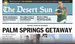 The Desert Sun newspaper front page