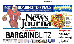 Pensacola News Journal newspaper front page