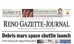Reno Gazette-Journal newspaper front page