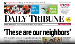 Royal Oak Daily Tribune newspaper front page