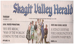Skagit Valley Herald newspaper front page