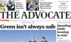 Stamford Advocate newspaper front page
