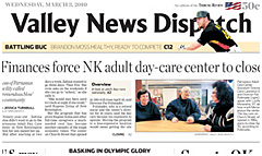Tribune-Review Valley News Dispatch Edition newspaper front page
