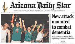 The Arizona Daily Star newspaper front page