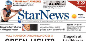 Wilmington Star News newspaper front page