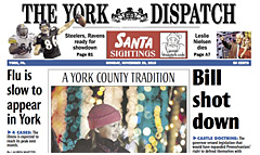York Dispatch newspaper front page