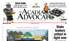 Acadiana Advocate newspaper front page