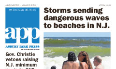 Asbury Park Press newspaper front page