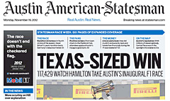 Austin American-Statesman newspaper front page
