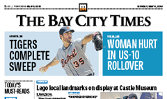 Bay City Times newspaper front page