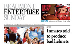 The Beaumont Enterprise newspaper front page