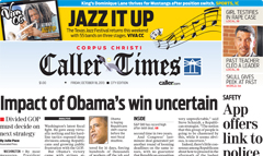 Corpus Christi Caller-Times newspaper front page