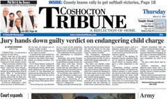 Coshocton Tribune newspaper front page