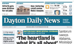 Dayton Daily News newspaper front page