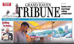 Grand Haven Tribune newspaper front page