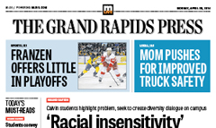 Grand Rapids Press newspaper front page