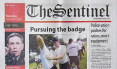 Hanford Sentinel newspaper front page