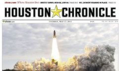 Houston Chronicle newspaper front page